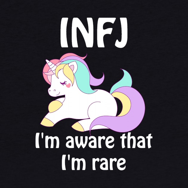 INFJ Unicorn Rare Personality Type T-Shirt by jennifersoldner